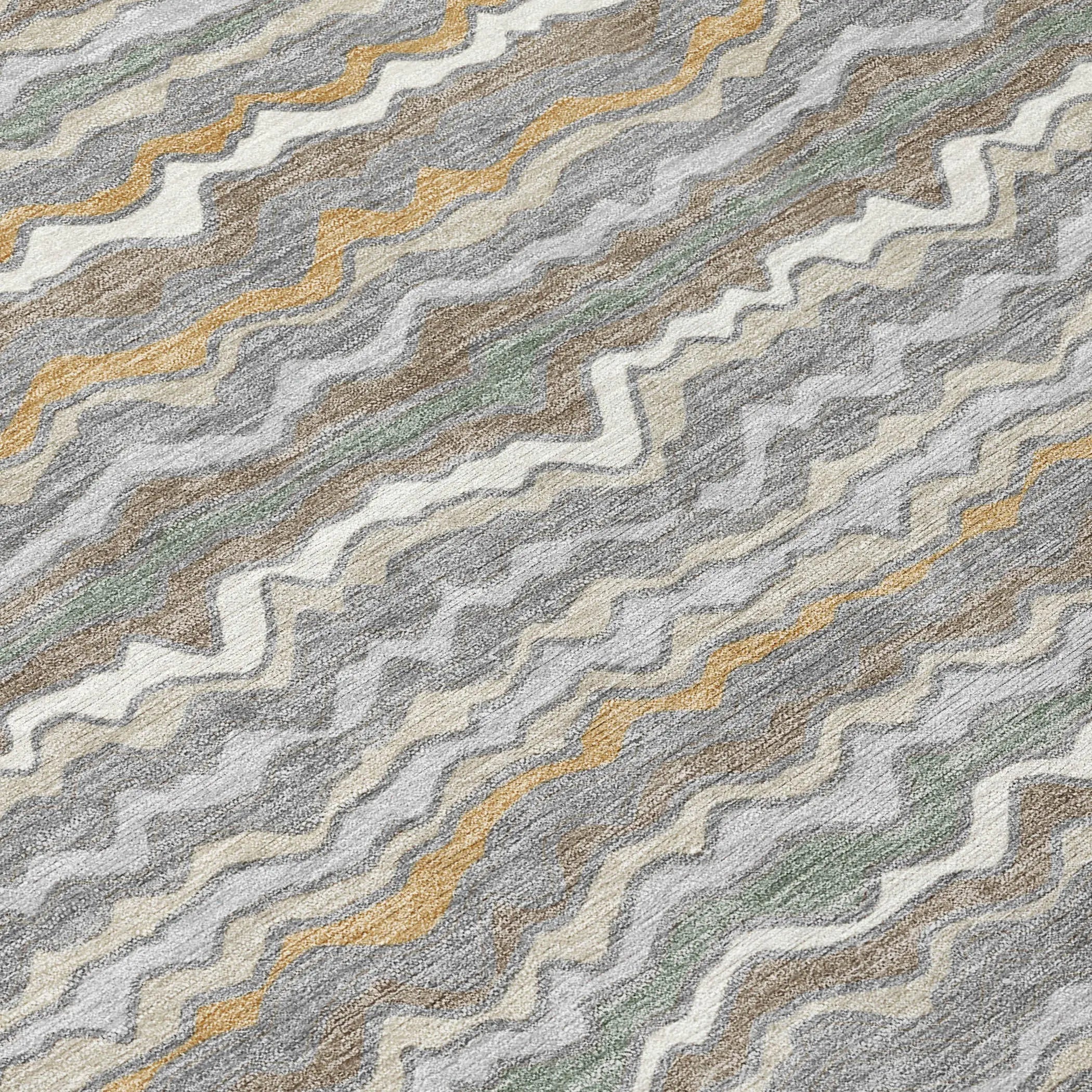 3' X 5' Gray And Silver Striped Washable Indoor Outdoor Area Rug Homeroots Outdoor