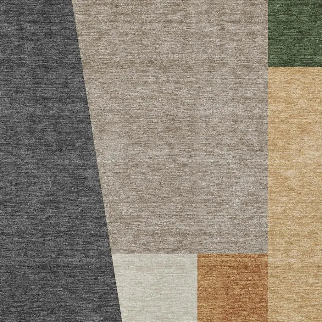 3' X 5' Gray And Taupe Geometric Washable Indoor Outdoor Area Rug Homeroots Outdoor