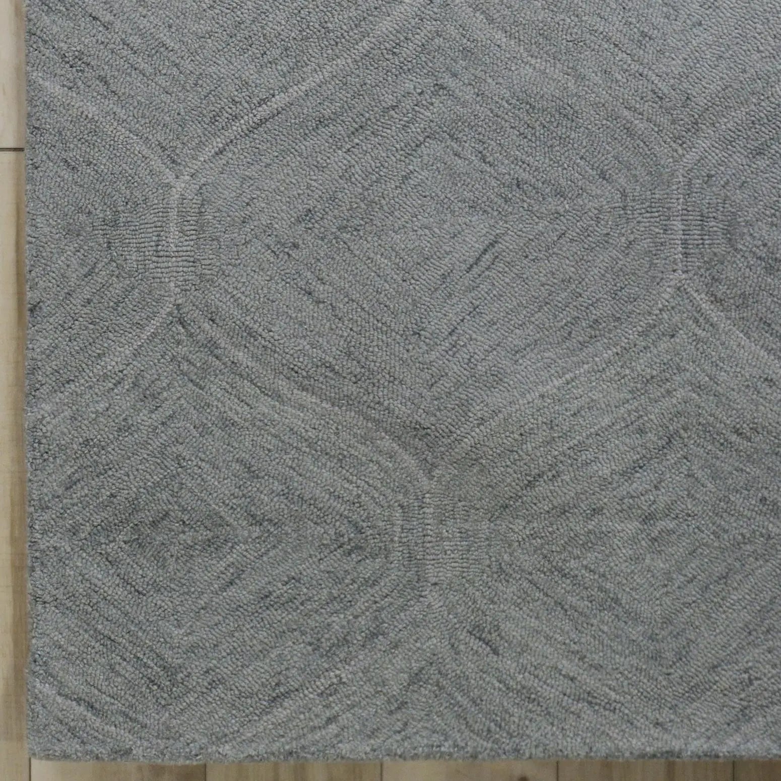 3' X 5' Gray And White Wool Geometric Hand Tufted Area Rug Homeroots Home Decor