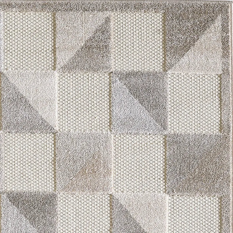 3' X 5' Gray Geometric Stain Resistant Indoor Outdoor Area Rug Homeroots Outdoor