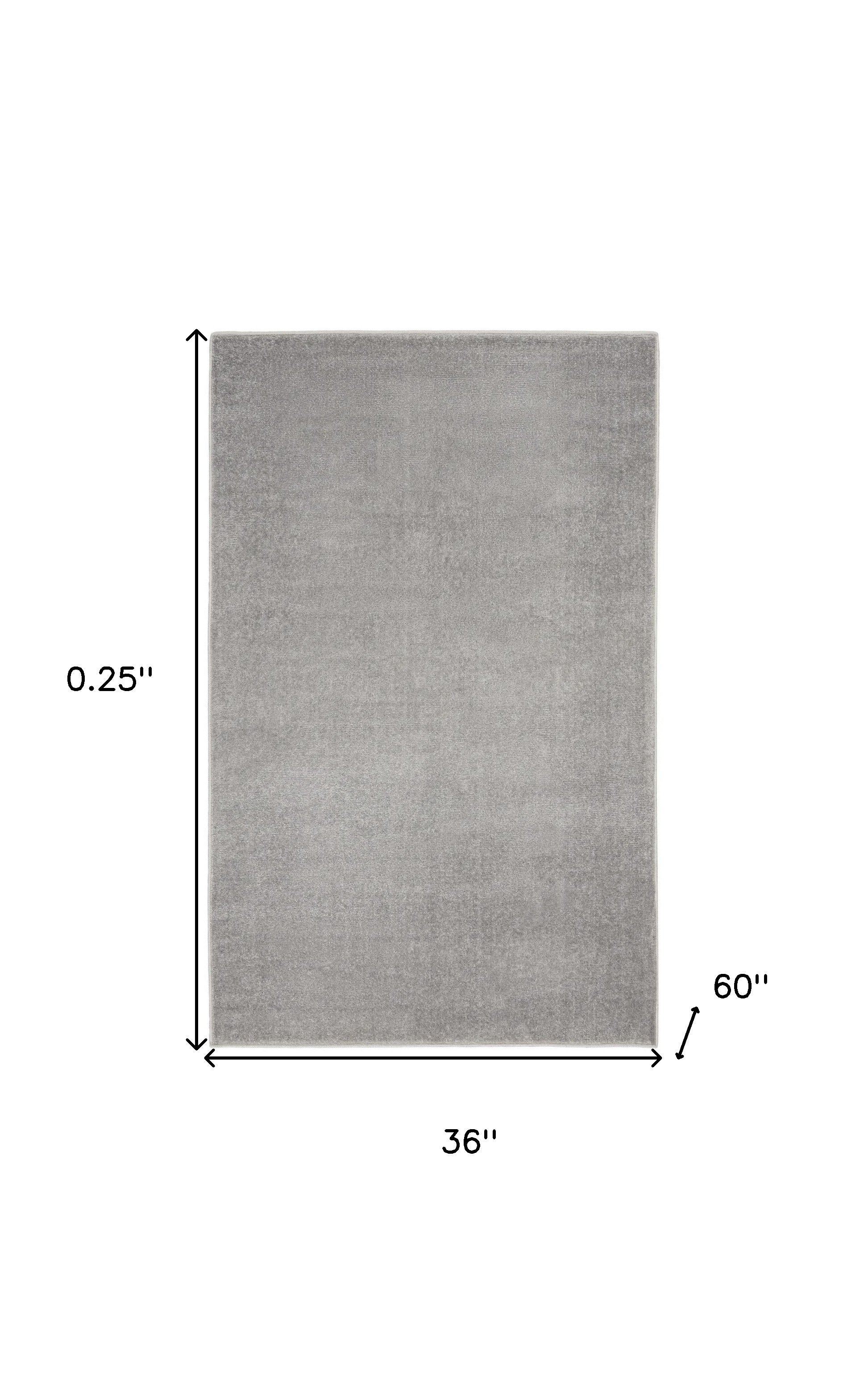 3' X 5' Gray Indoor Outdoor Area Rug - GreatEagleInc
