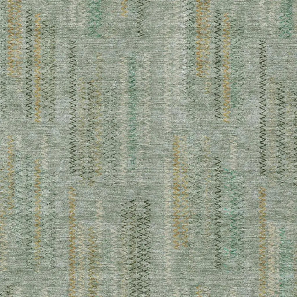 3' X 5' Green And Beige Abstract Washable Indoor Outdoor Area Rug Homeroots Outdoor
