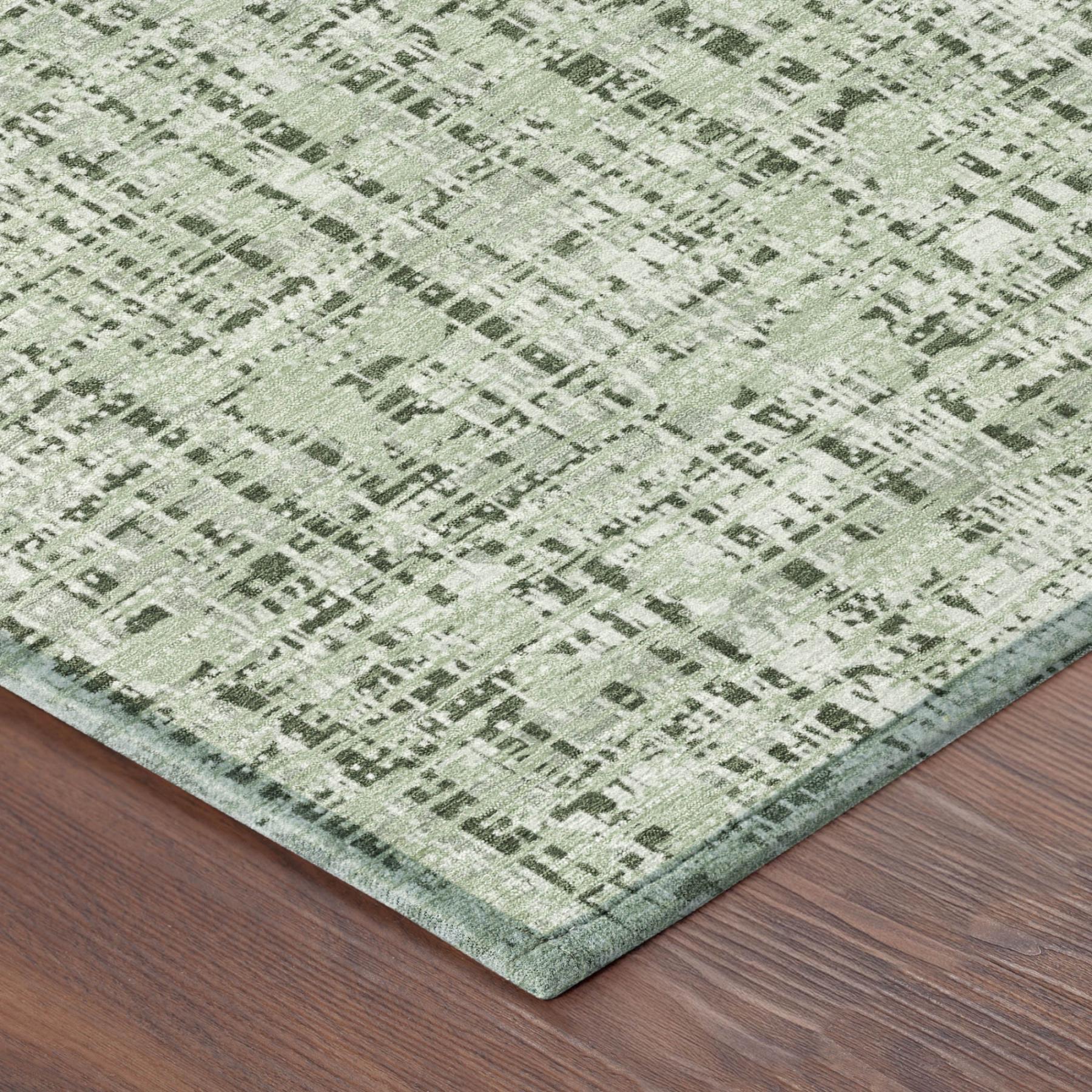 3' X 5' Green And Brown Abstract Washable Indoor Outdoor Area Rug Homeroots Outdoor