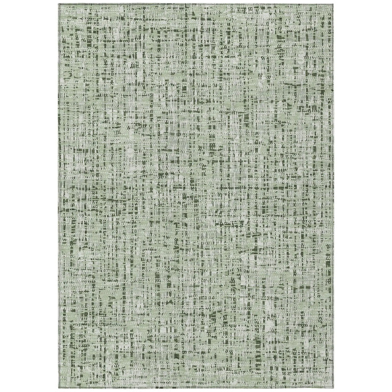 3' X 5' Green And Brown Abstract Washable Indoor Outdoor Area Rug Homeroots Outdoor