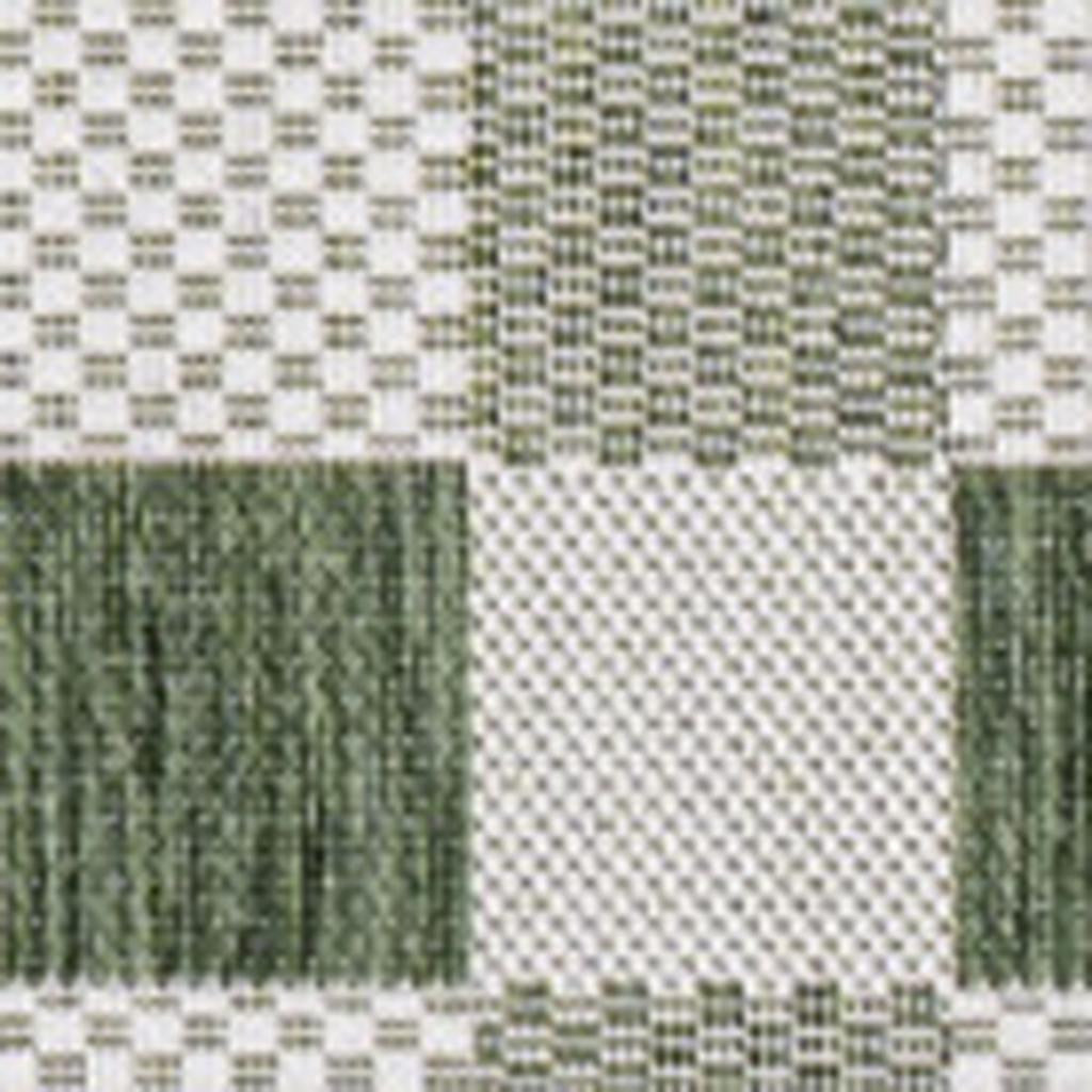 3' X 5' Green And Cream Geometric Indoor Outdoor Area Rug - GreatEagleInc