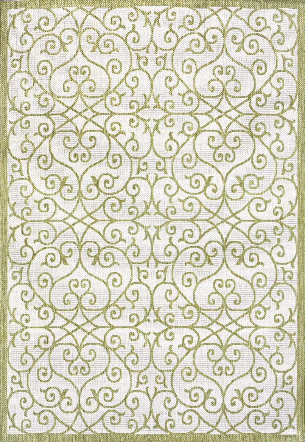 3' X 5' Green And Cream Geometric Indoor Outdoor Area Rug Homeroots Outdoor