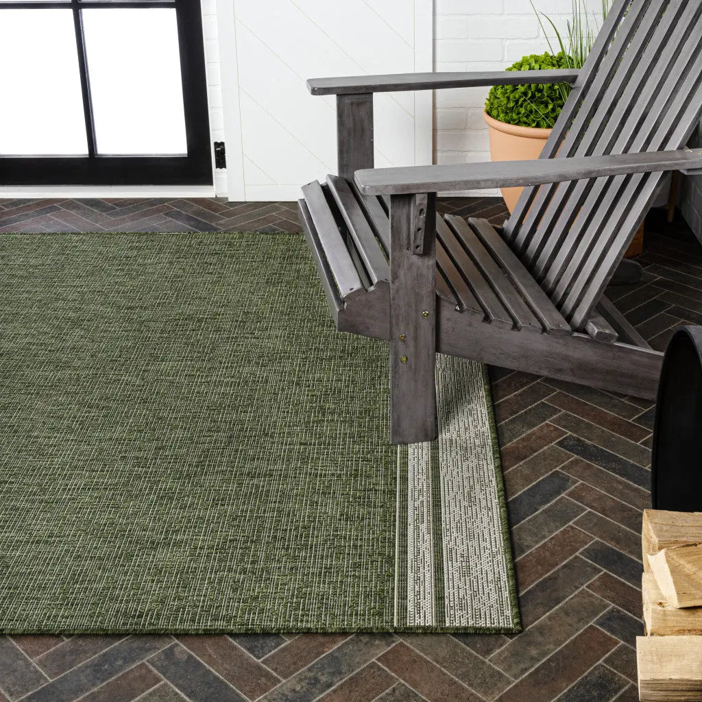 3' X 5' Green And Cream Indoor Outdoor Area Rug Homeroots Outdoor