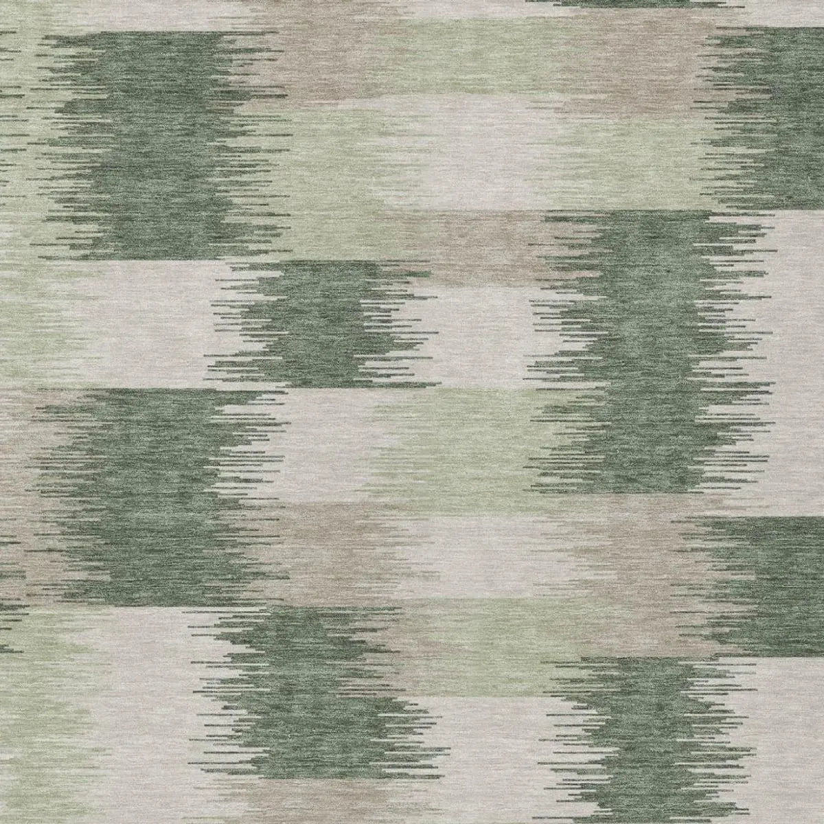 3' X 5' Green And Ivory Geometric Washable Indoor Outdoor Area Rug Homeroots Outdoor
