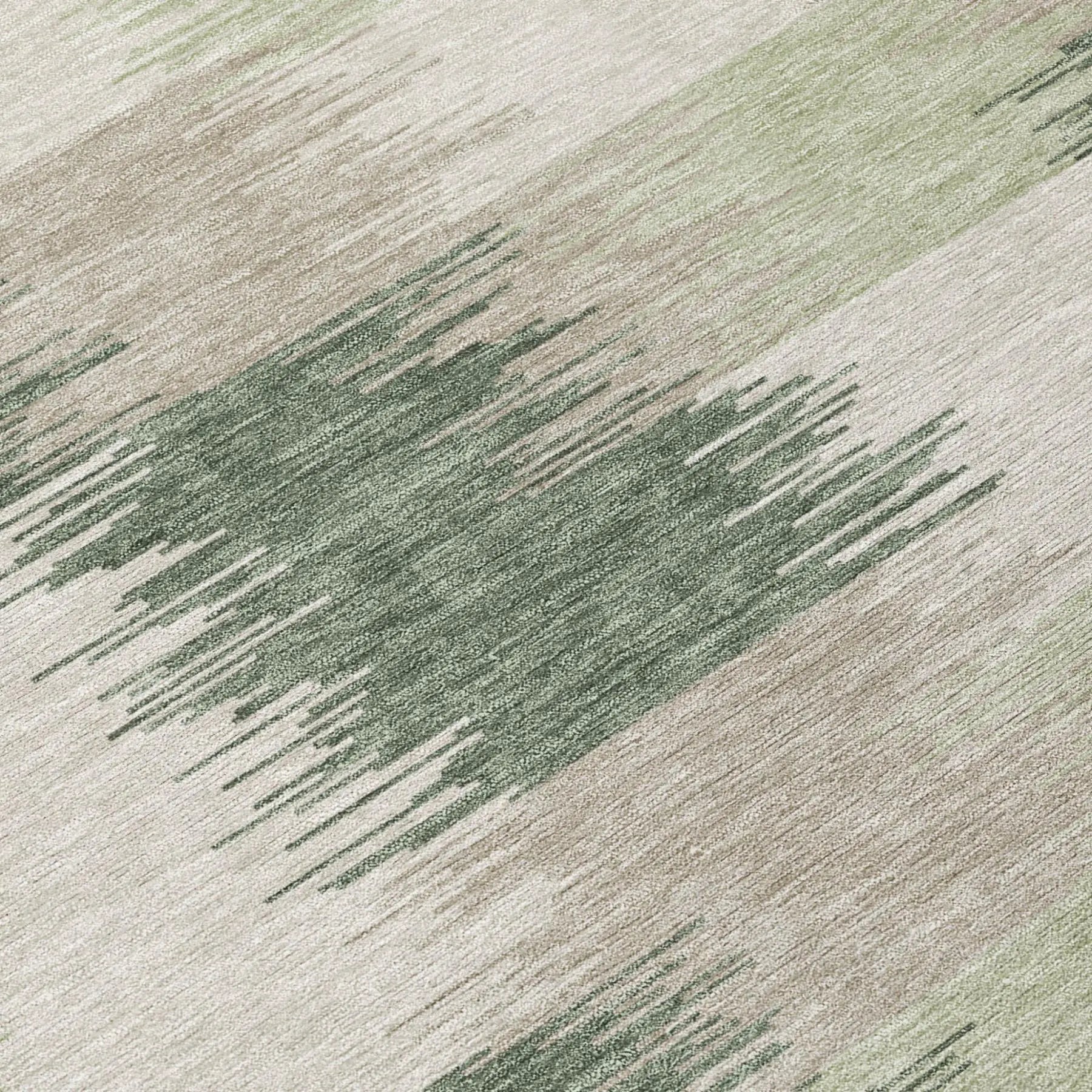 3' X 5' Green And Ivory Geometric Washable Indoor Outdoor Area Rug Homeroots Outdoor