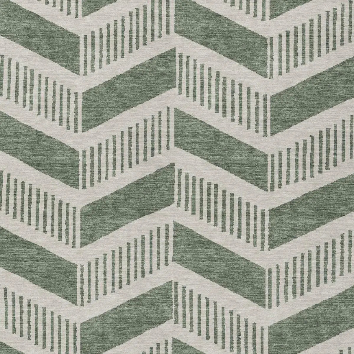3' X 5' Green And Ivory Geometric Washable Indoor Outdoor Area Rug Homeroots Outdoor