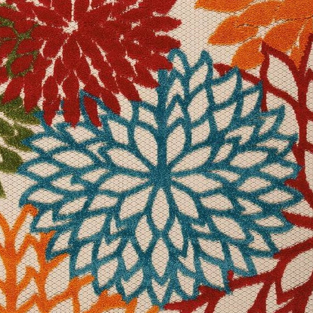 3' X 5' Green And Ivory Indoor Outdoor Area Rug - GreatEagleInc