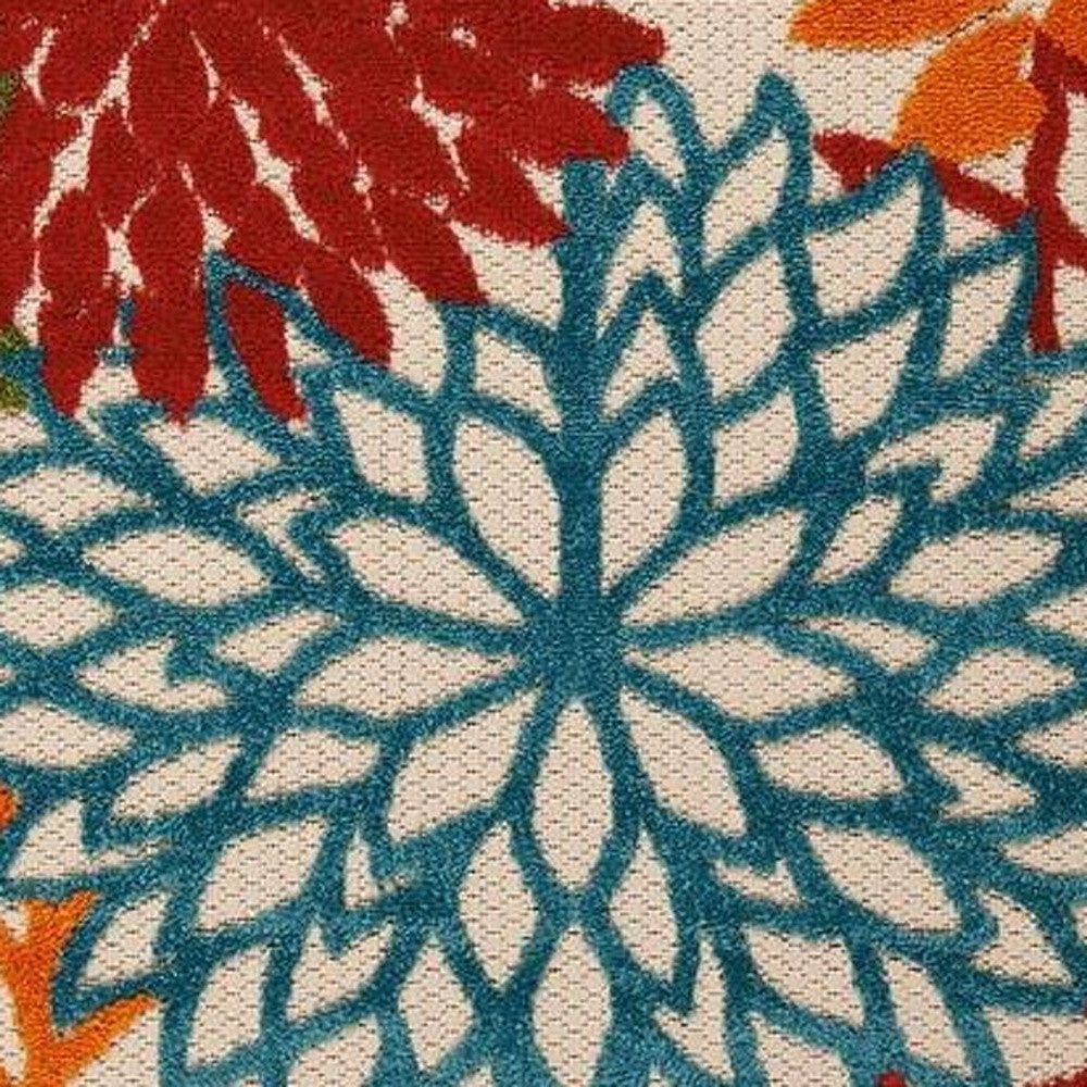 3' X 5' Green And Ivory Indoor Outdoor Area Rug - GreatEagleInc