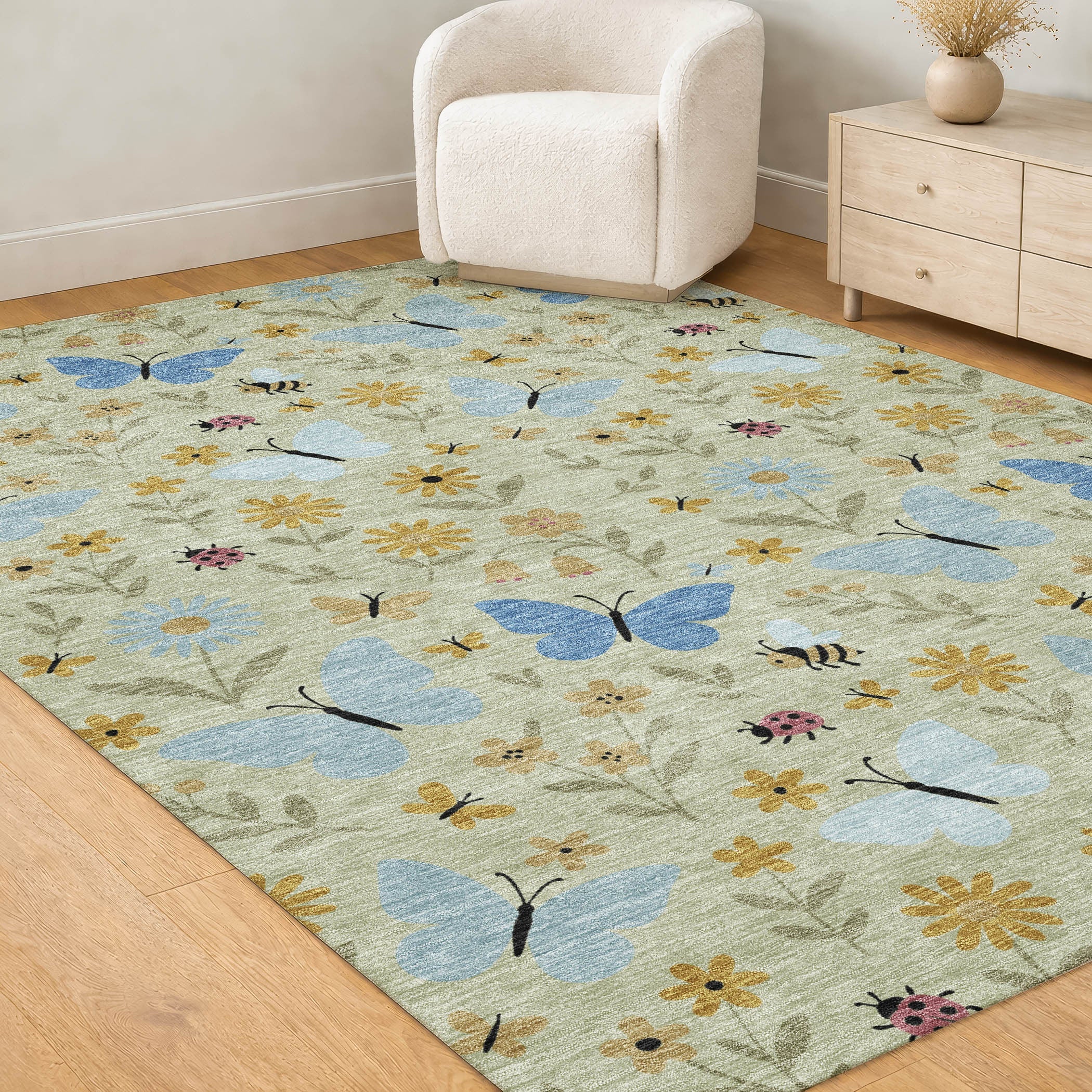 3' X 5' Green And Silver Abstract Washable Indoor Outdoor Area Rug Homeroots Outdoor