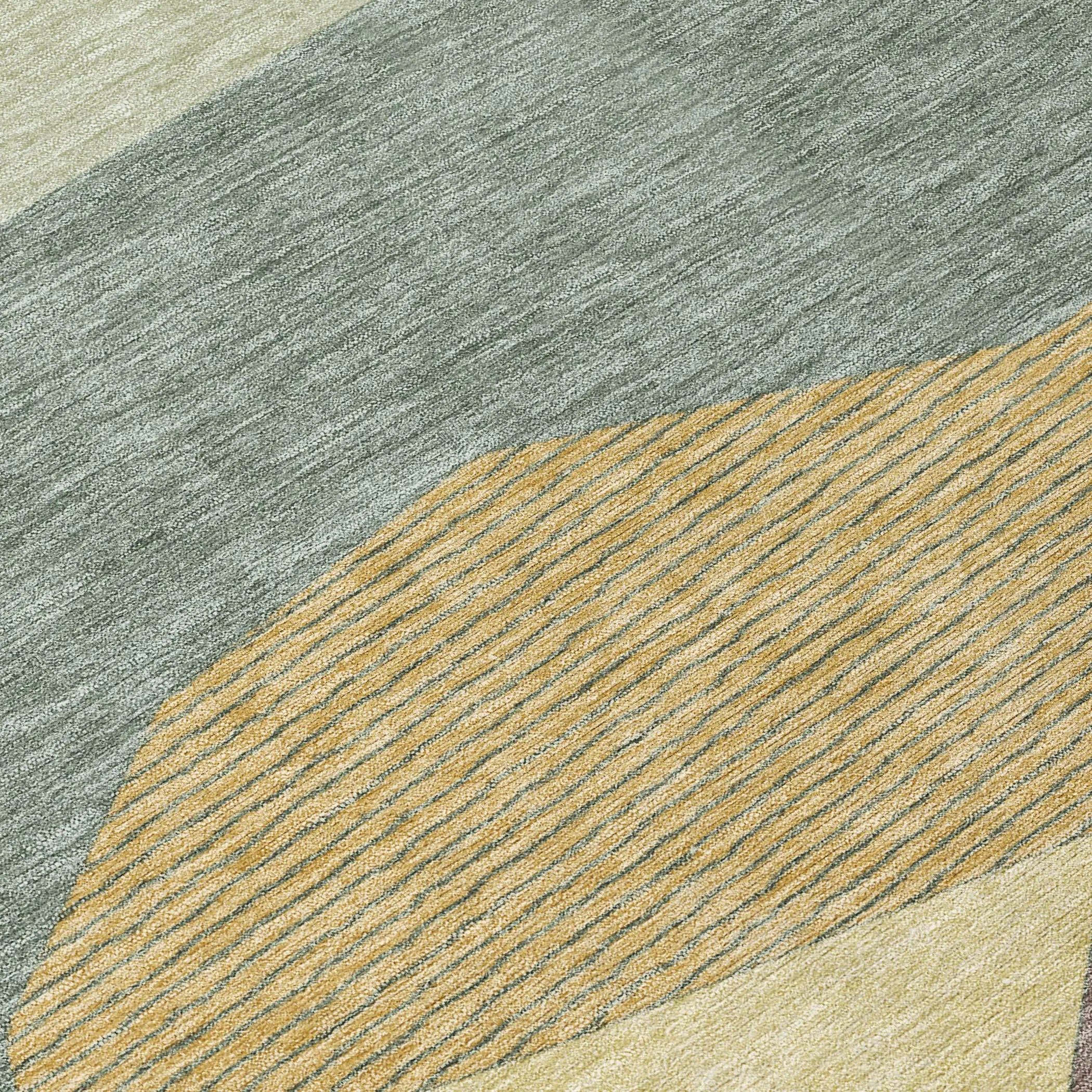 3' X 5' Green And Taupe Geometric Washable Indoor Outdoor Area Rug Homeroots Outdoor