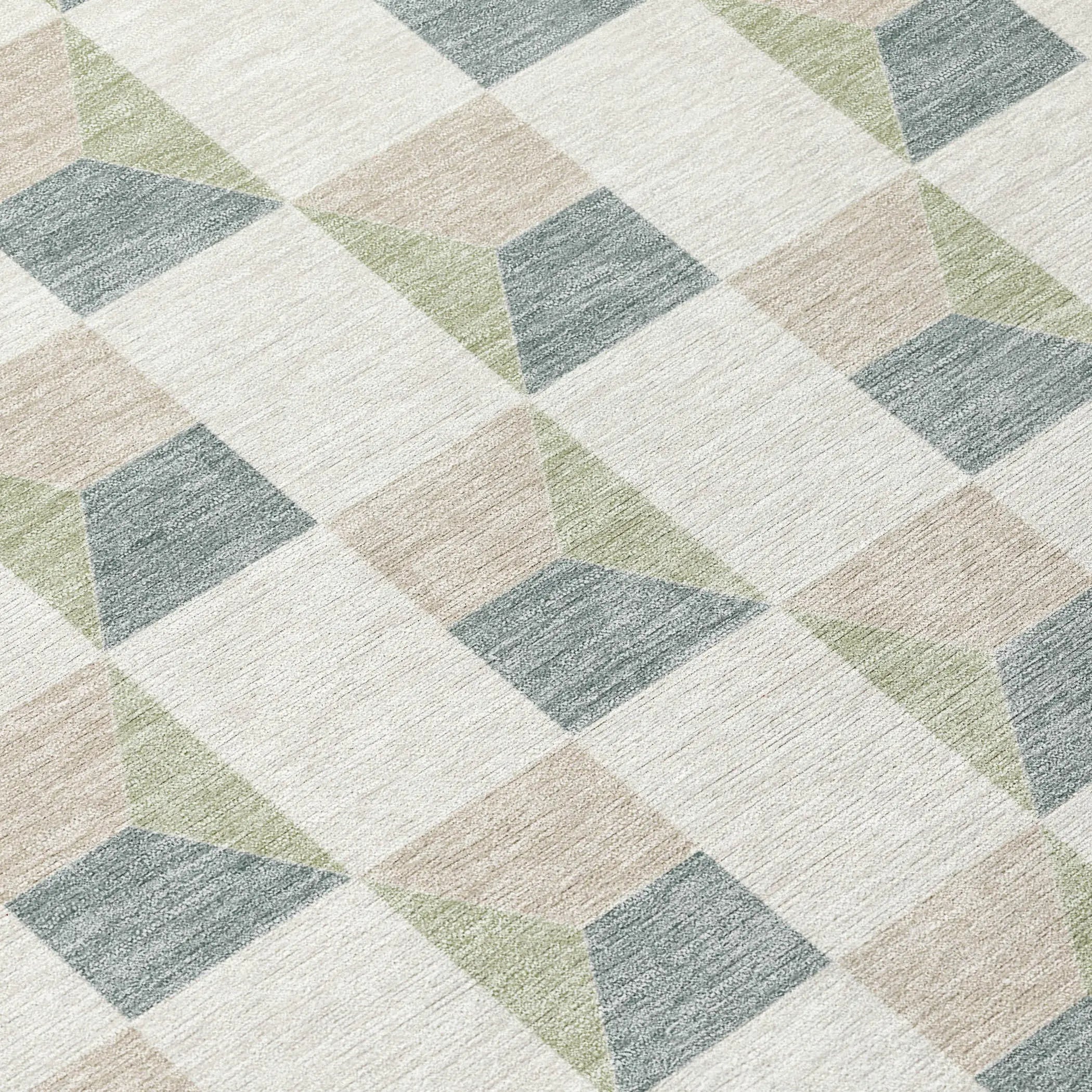 3' X 5' Green And Teal Blue Geometric Washable Indoor Outdoor Area Rug Homeroots Outdoor