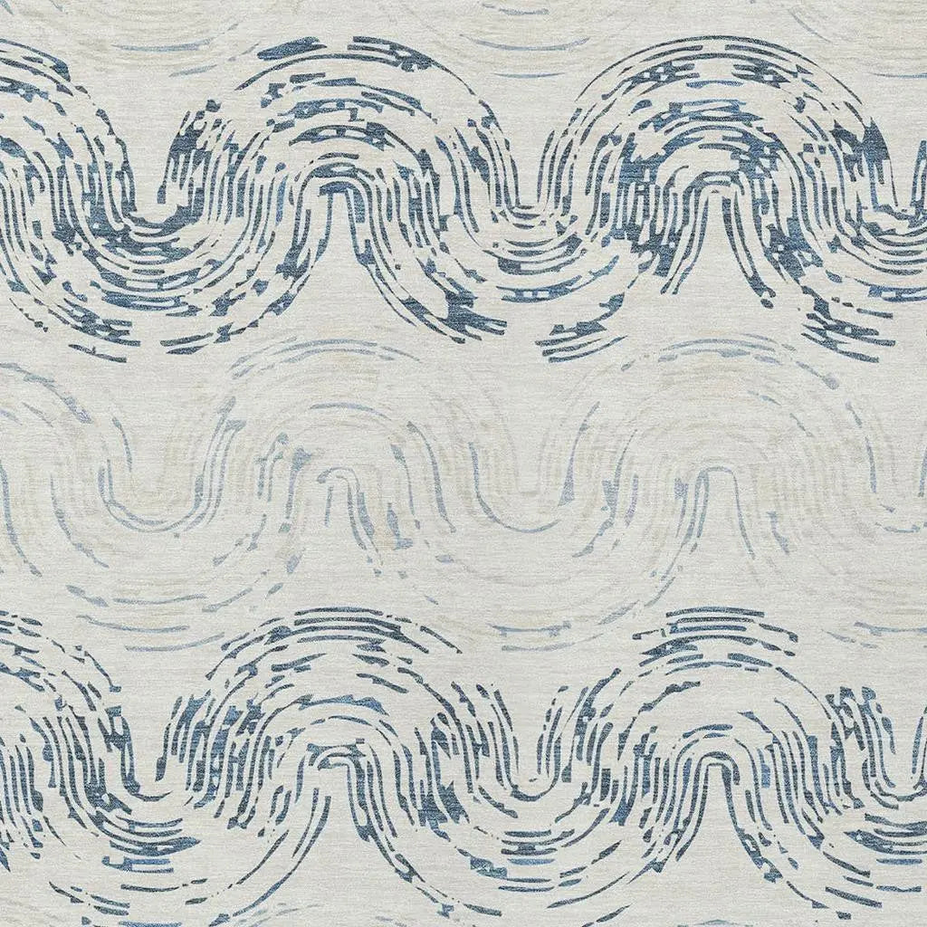 3' X 5' Ivory And Beige Abstract Washable Indoor Outdoor Area Rug Homeroots Outdoor