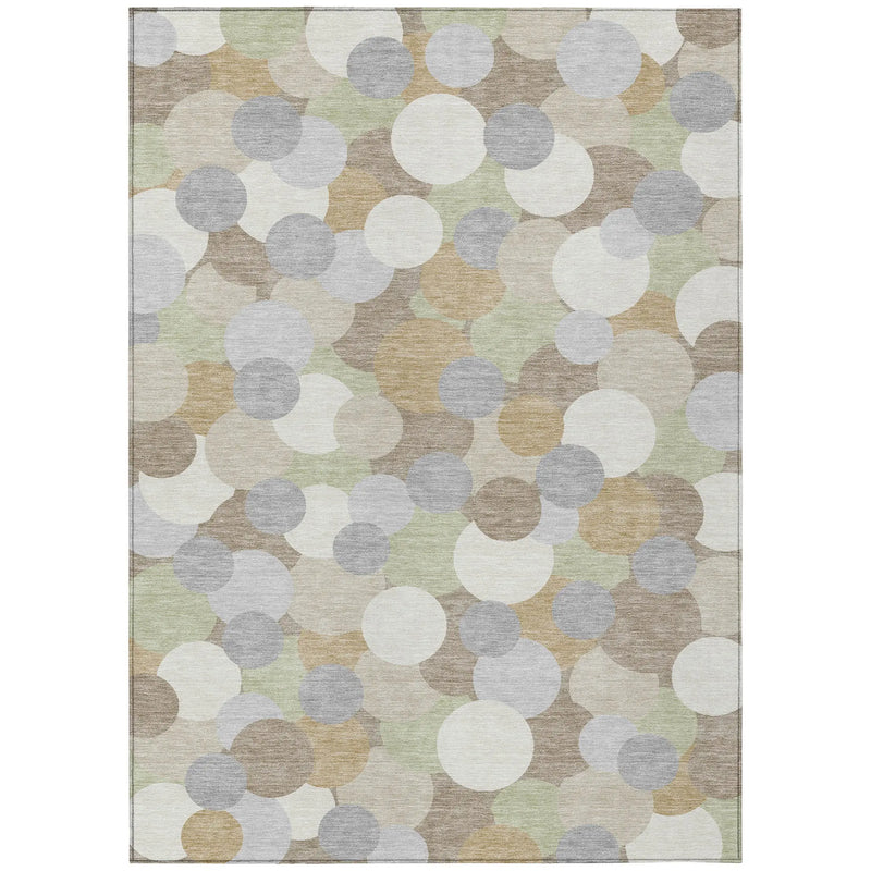 3' X 5' Ivory And Beige Geometric Washable Indoor Outdoor Area Rug Homeroots Outdoor