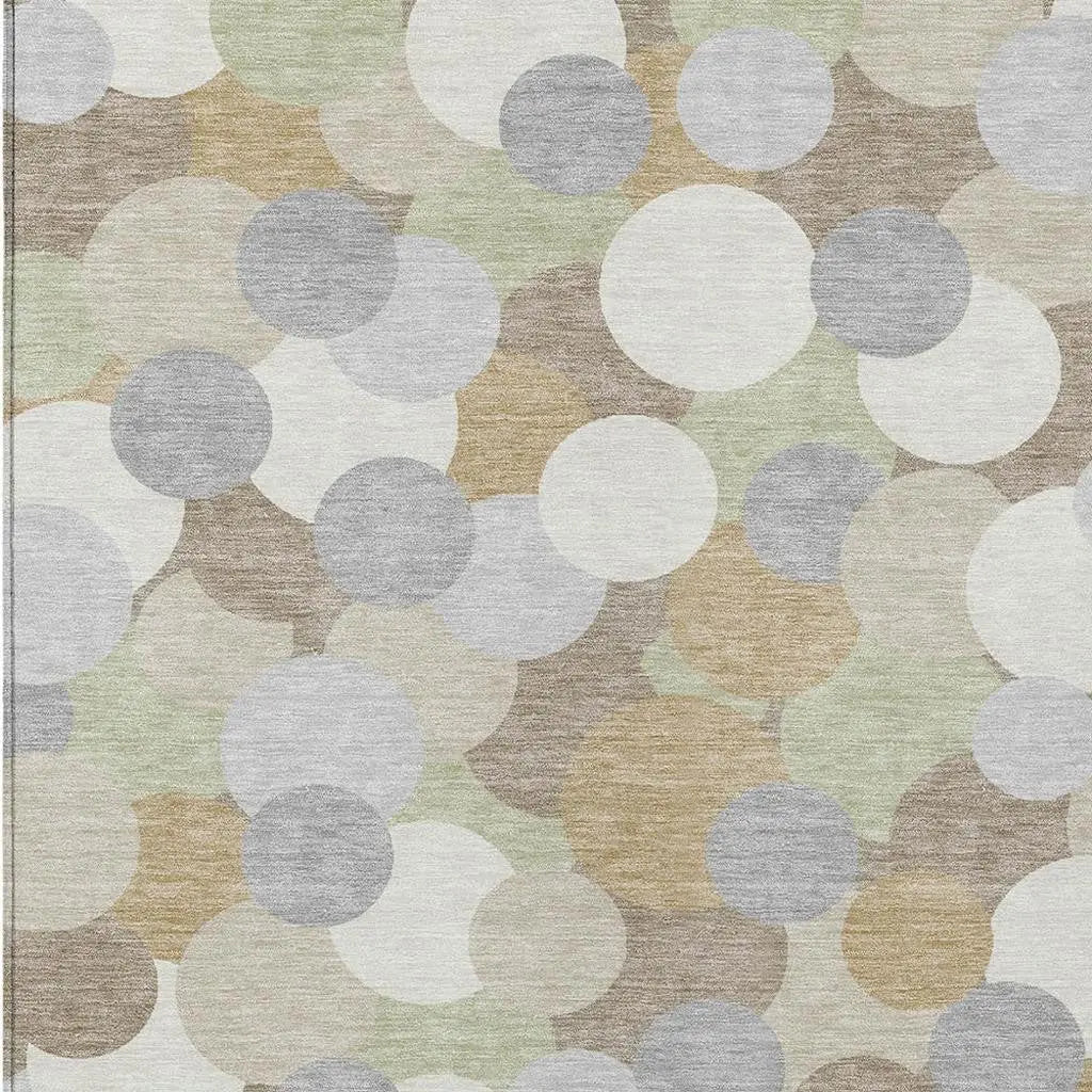 3' X 5' Ivory And Beige Geometric Washable Indoor Outdoor Area Rug Homeroots Outdoor