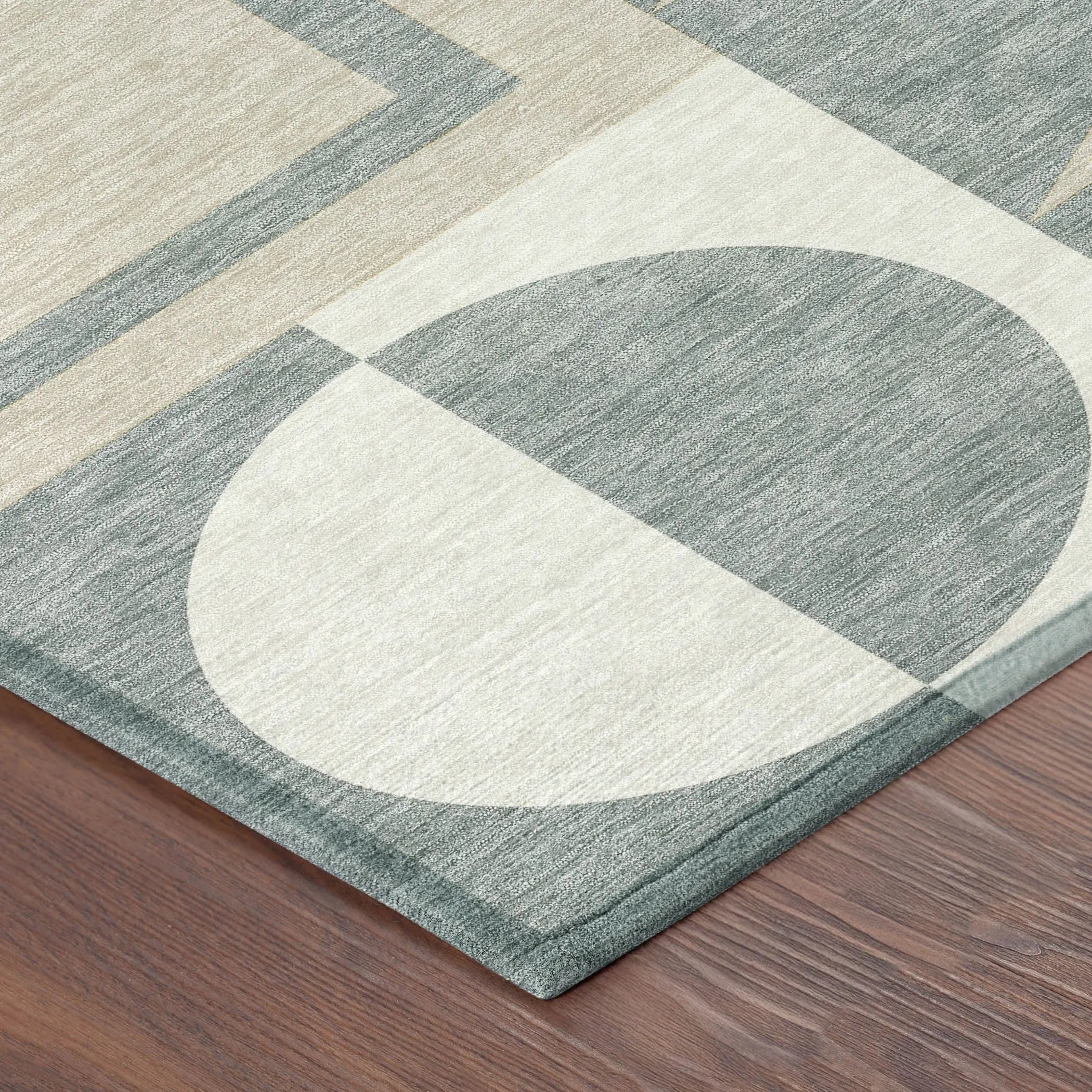 3' X 5' Ivory And Beige Geometric Washable Indoor Outdoor Area Rug Homeroots Outdoor