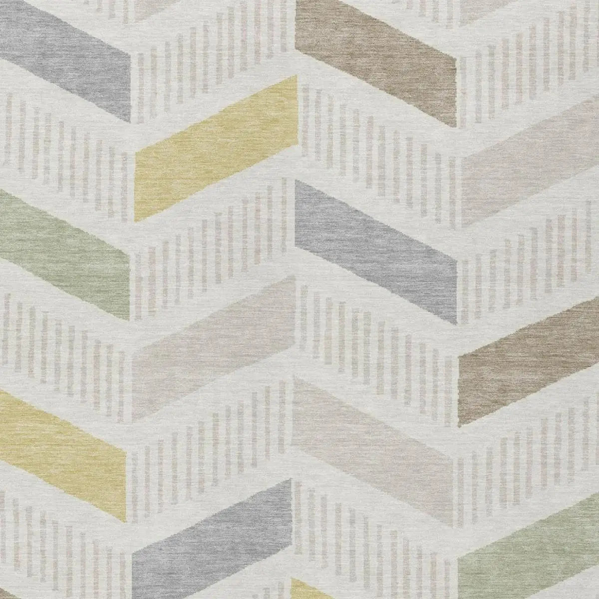 3' X 5' Ivory And Beige Geometric Washable Indoor Outdoor Area Rug Homeroots Outdoor