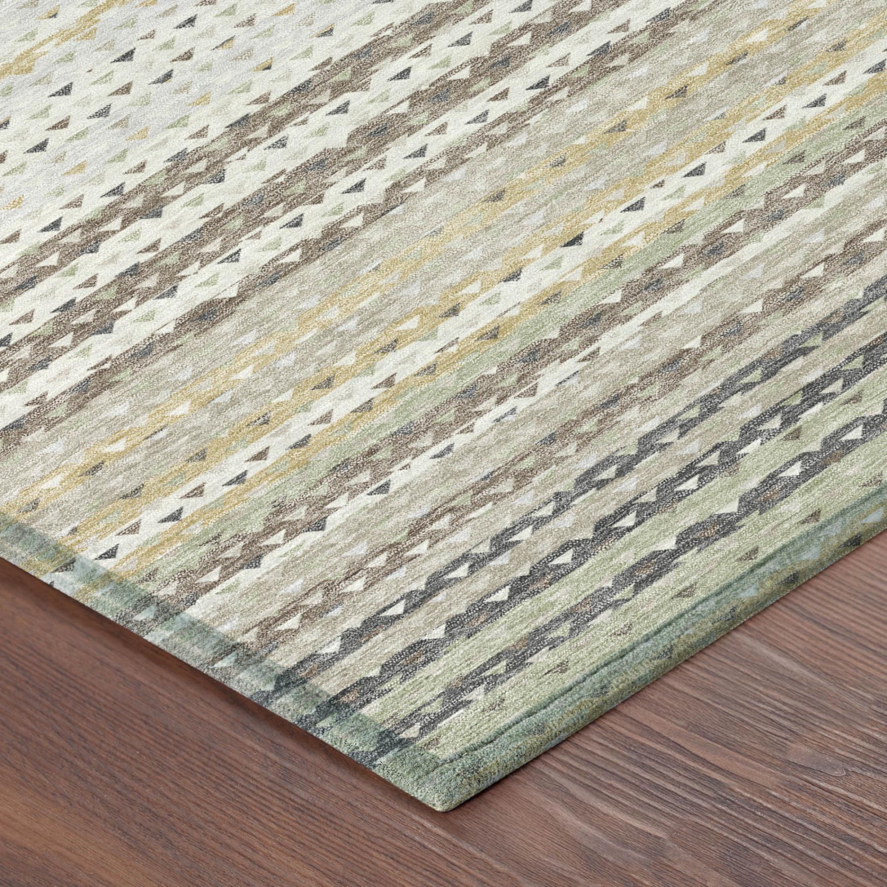 3' X 5' Ivory And Beige Striped Washable Indoor Outdoor Area Rug Homeroots Outdoor