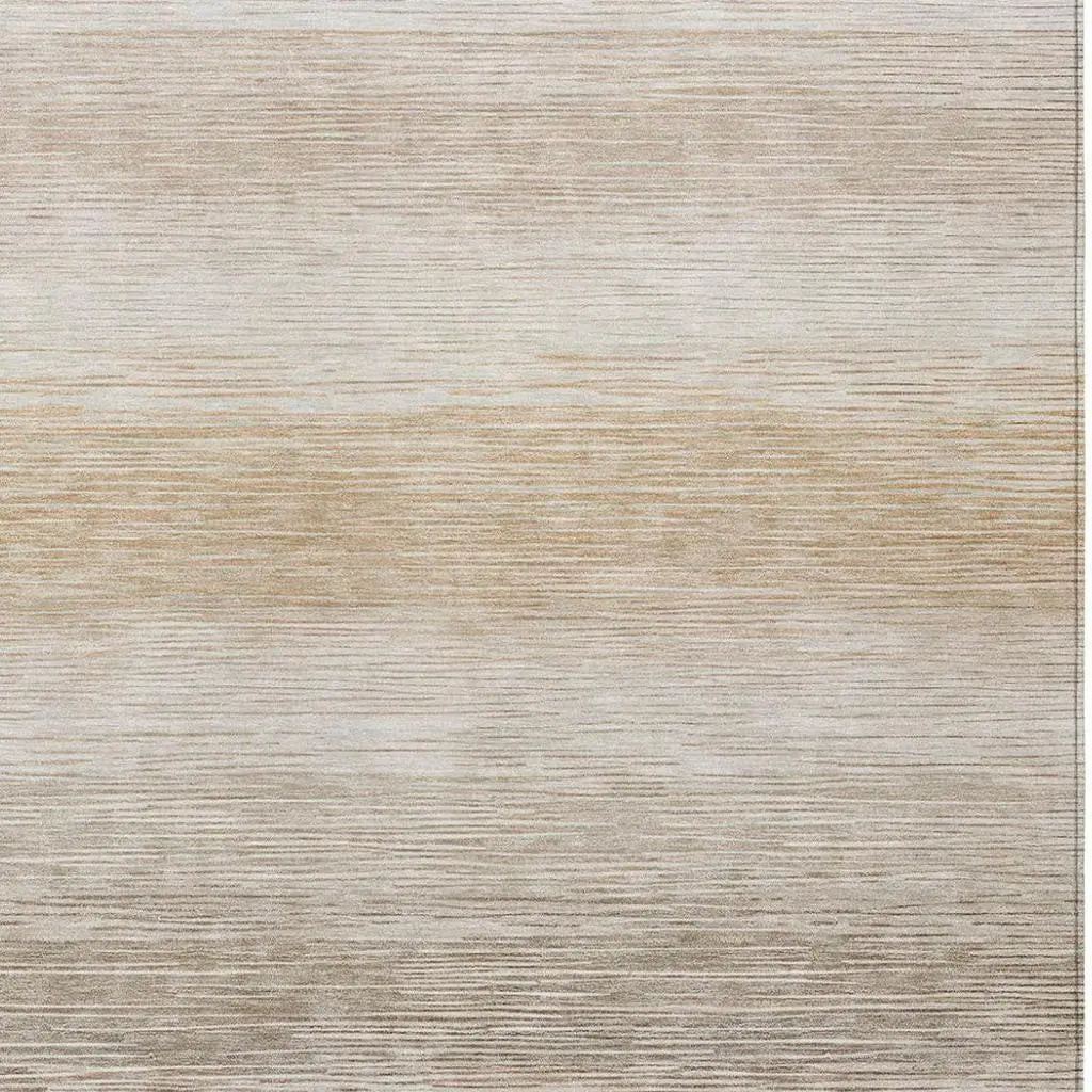 3' X 5' Ivory And Beige Striped Washable Indoor Outdoor Area Rug Homeroots Outdoor