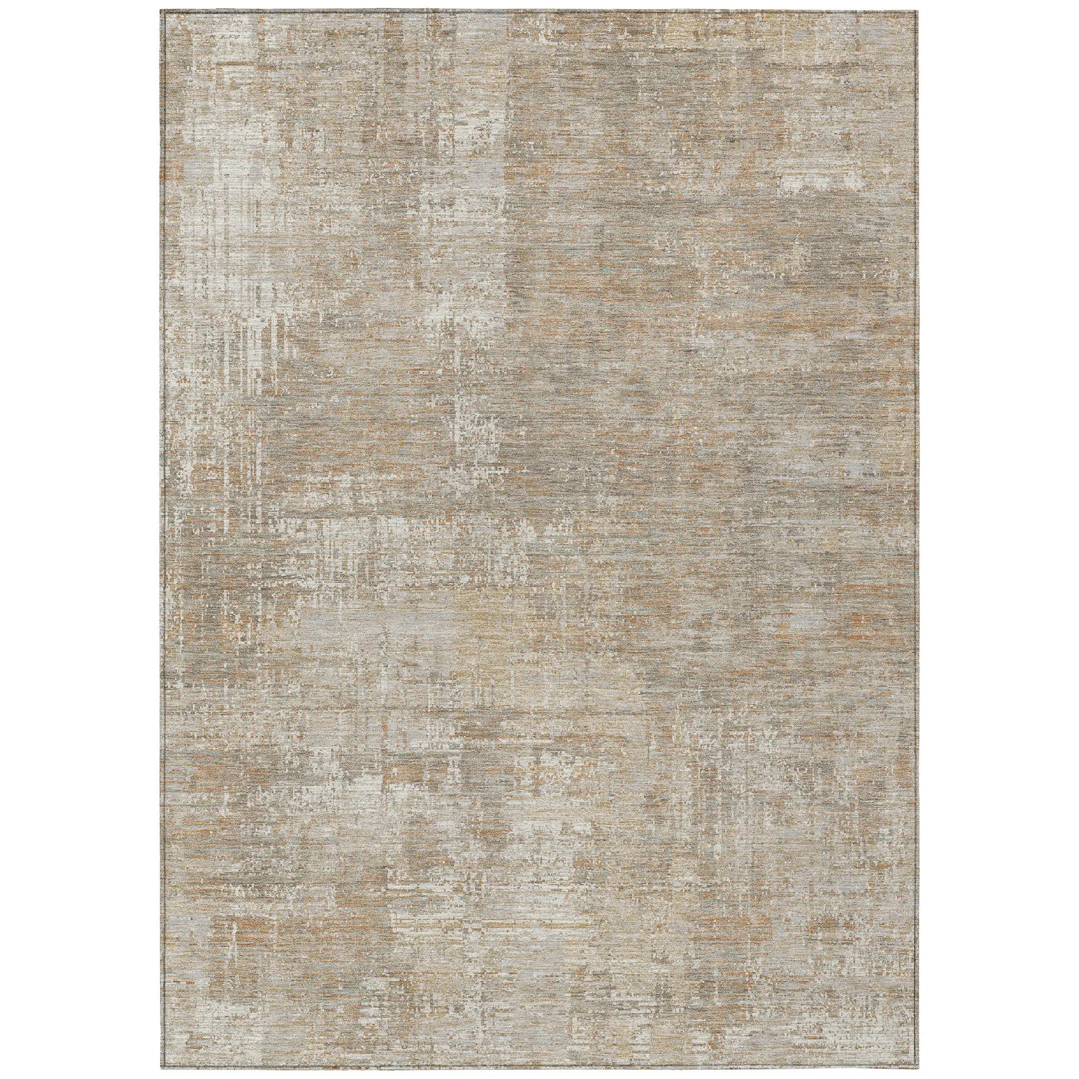 3' X 5' Ivory And Blue Abstract Washable Indoor Outdoor Area Rug Homeroots Outdoor