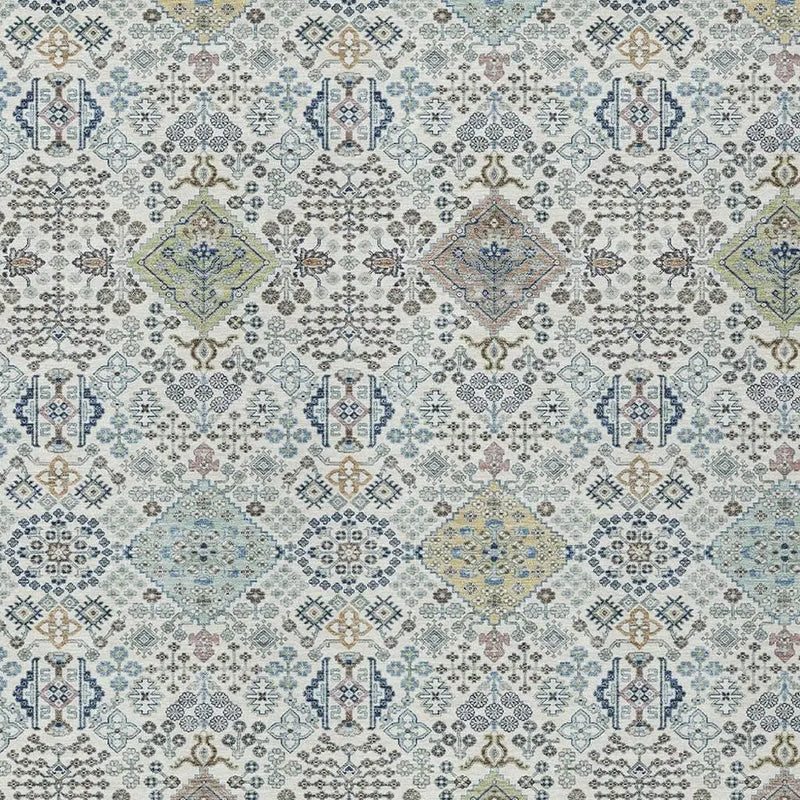 3' X 5' Ivory And Blue Oriental Washable Indoor Outdoor Area Rug Homeroots Outdoor