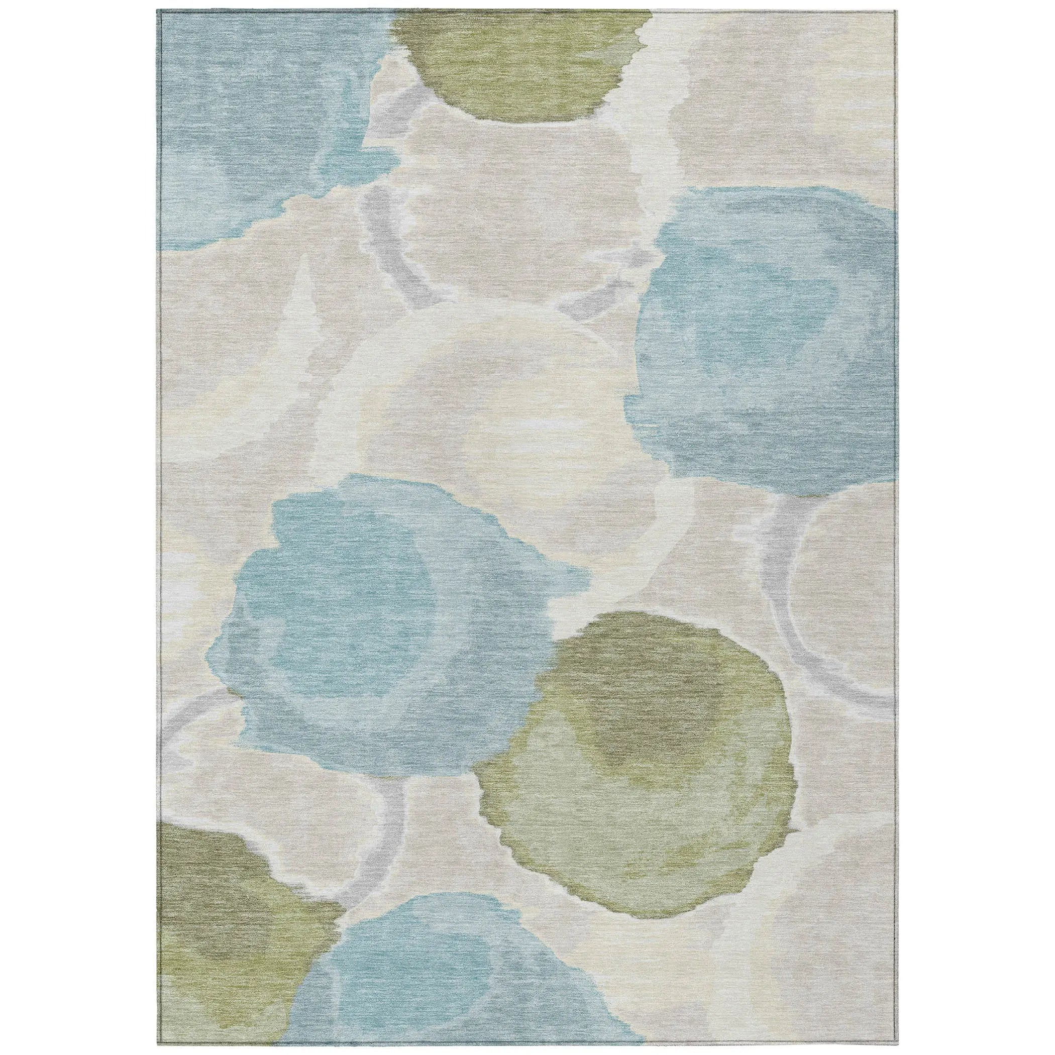 3' X 5' Ivory And Brown Abstract Washable Indoor Outdoor Area Rug Homeroots Outdoor
