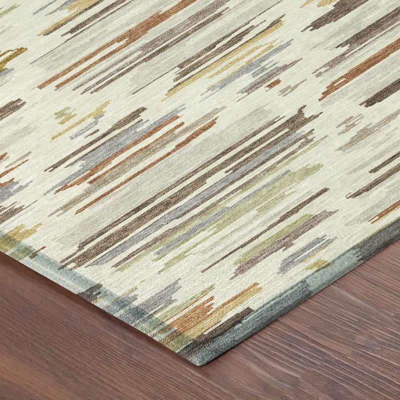 3' X 5' Ivory And Brown Southwestern Washable Indoor Outdoor Area Rug Homeroots Outdoor
