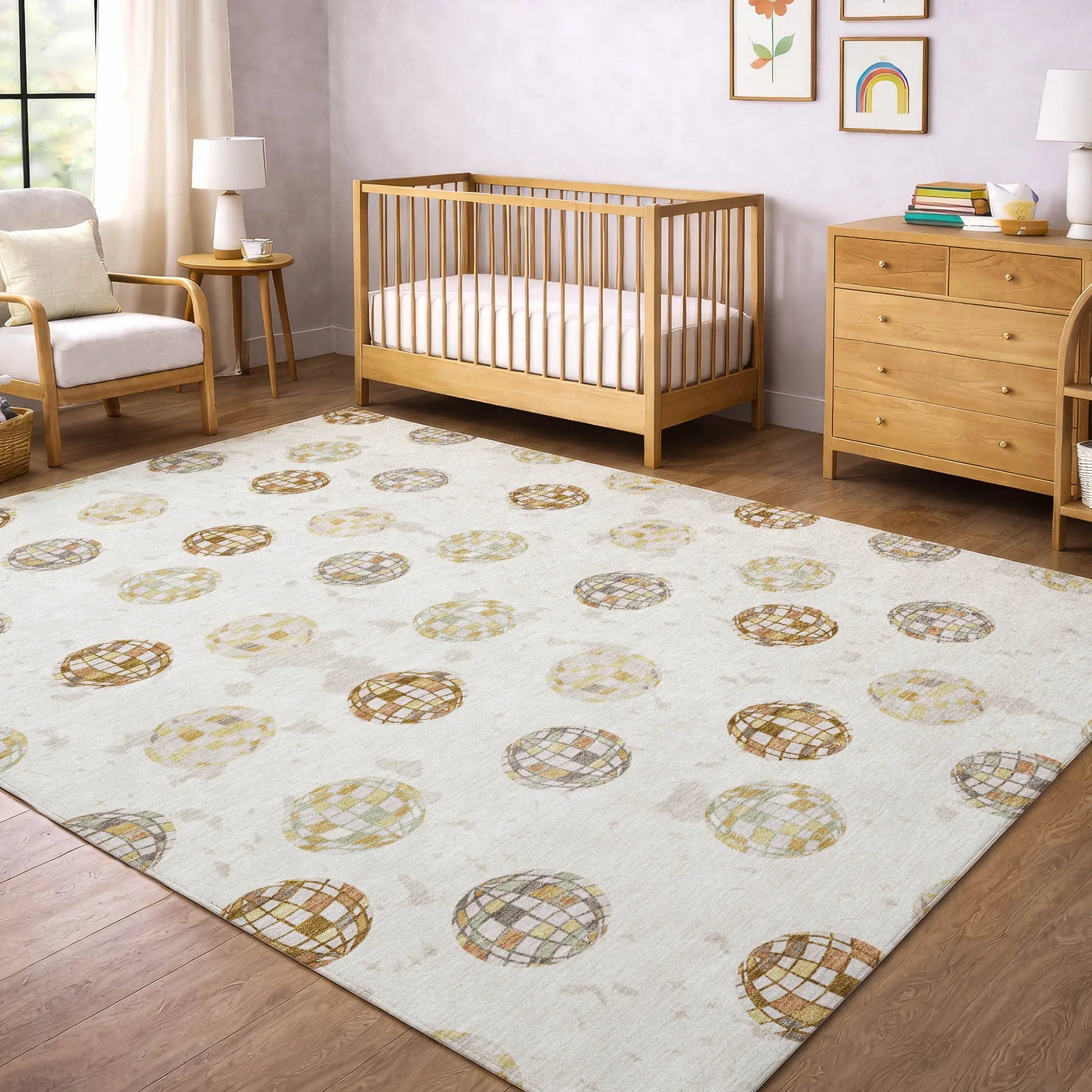 3' X 5' Ivory And Copper Geometric Washable Indoor Outdoor Area Rug Homeroots Outdoor