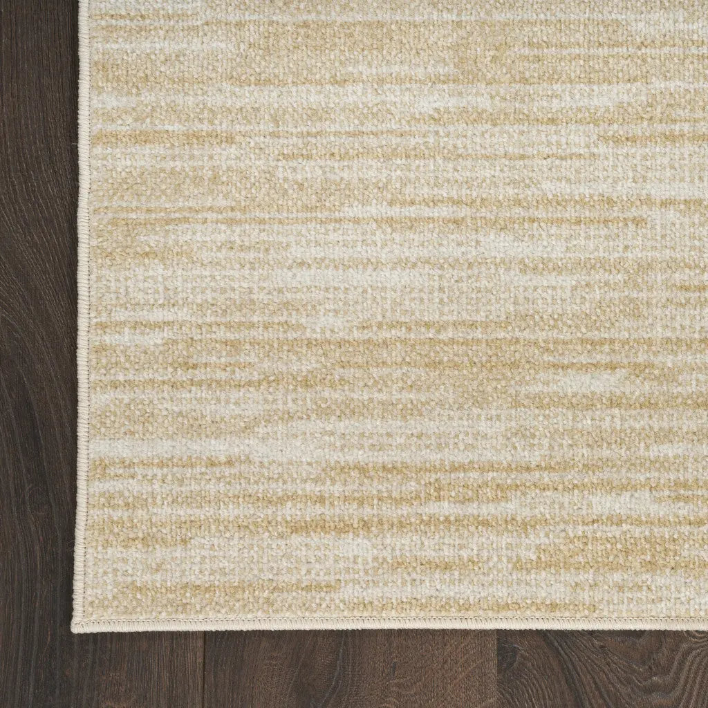 3' X 5' Ivory And Gold Abstract Indoor Outdoor Area Rug Homeroots Outdoor