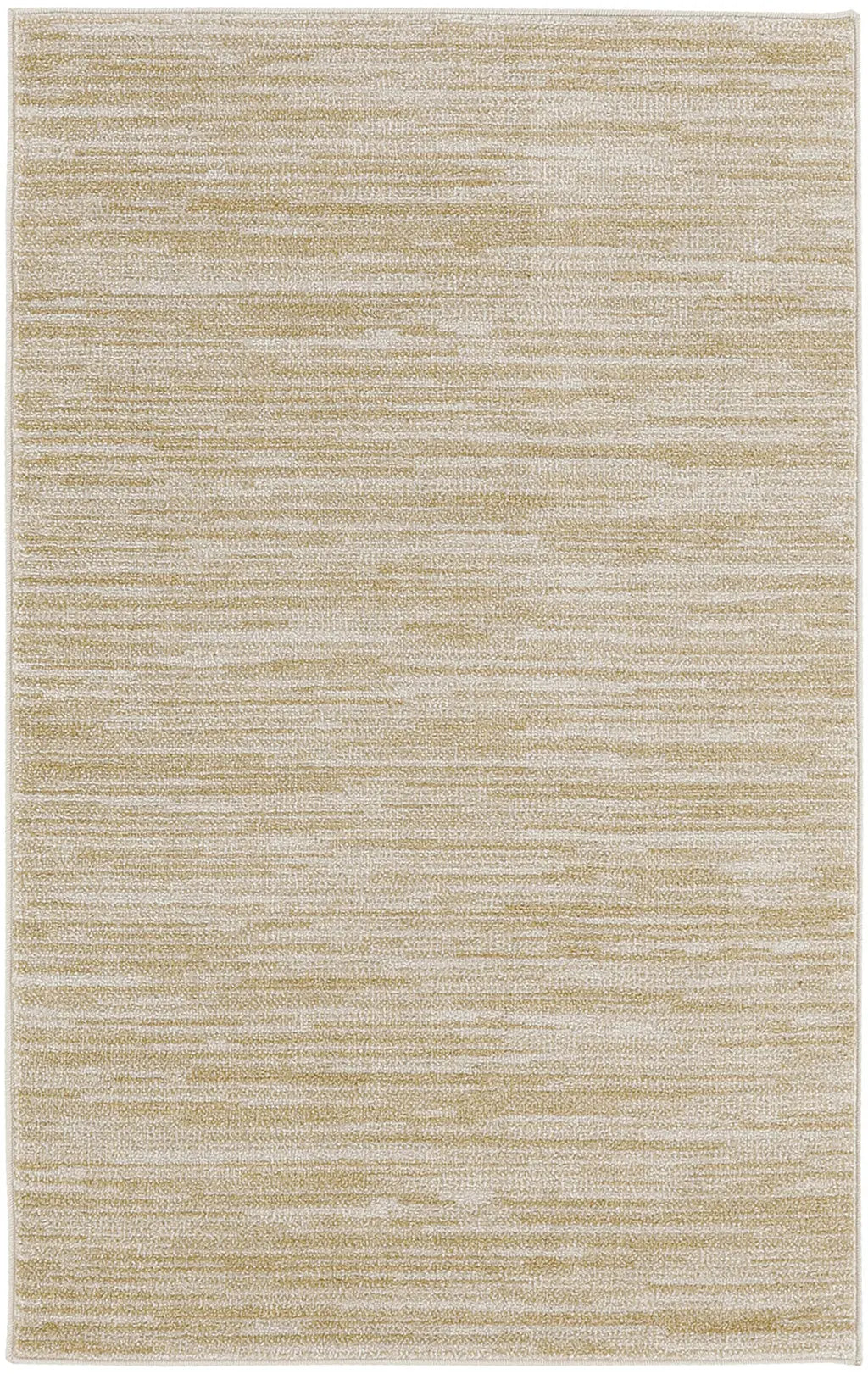 3' X 5' Ivory And Gold Abstract Indoor Outdoor Area Rug Homeroots Outdoor