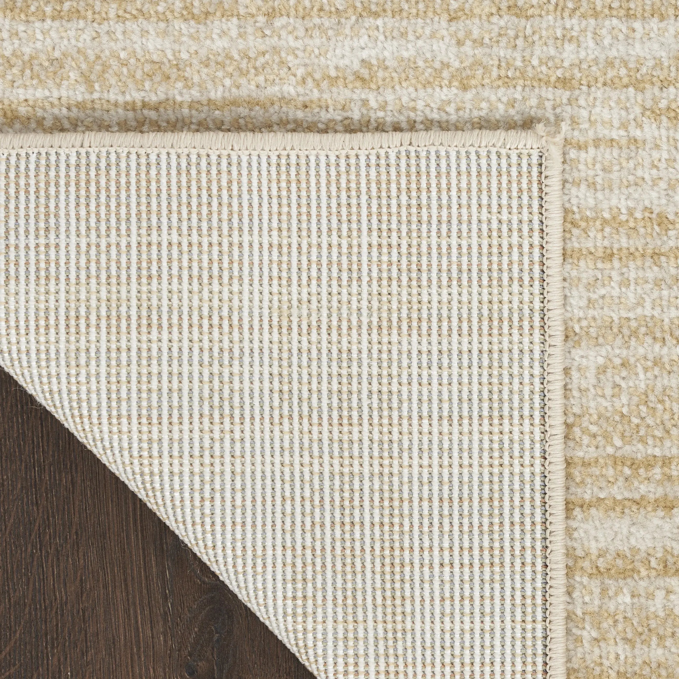 3' X 5' Ivory And Gold Abstract Indoor Outdoor Area Rug Homeroots Outdoor