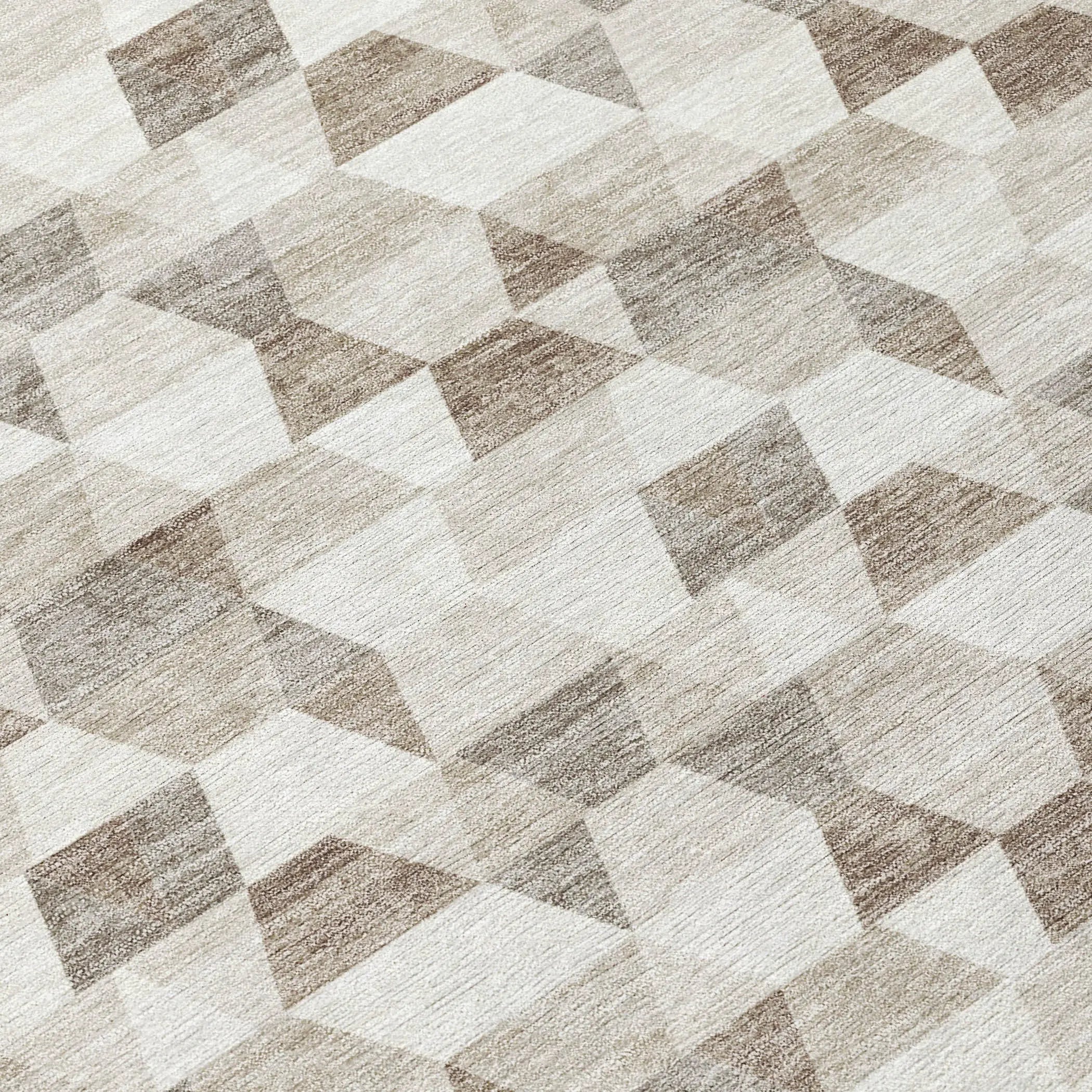 3' X 5' Ivory And Graphite Geometric Washable Indoor Outdoor Area Rug Homeroots Outdoor