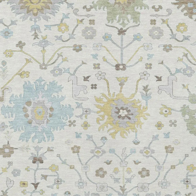 3' X 5' Ivory And Green Faux Bois Washable Indoor Outdoor Area Rug Homeroots Outdoor