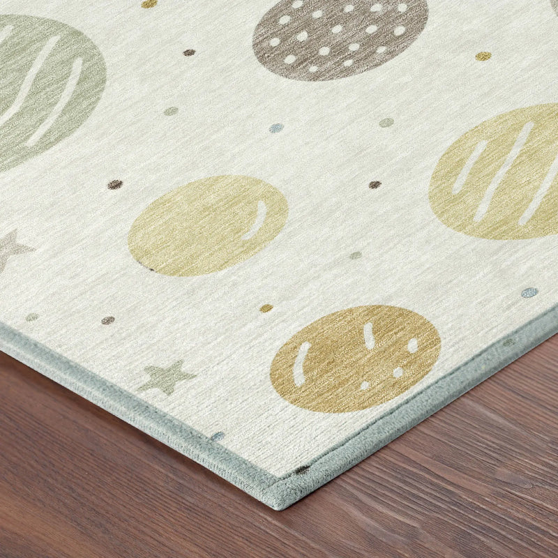 3' X 5' Ivory And Green Floral Washable Indoor Outdoor Area Rug Homeroots Outdoor