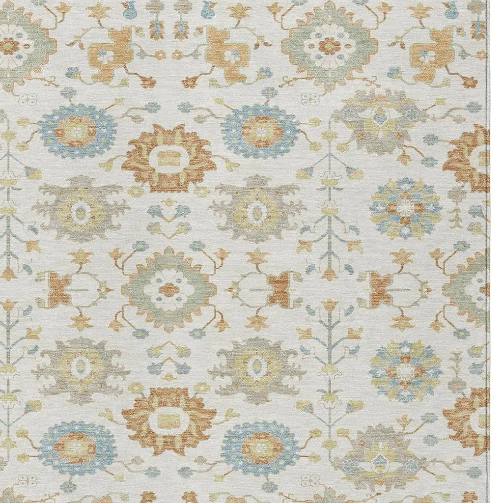3' X 5' Ivory And Linen Geometric Washable Indoor Outdoor Area Rug Homeroots Outdoor
