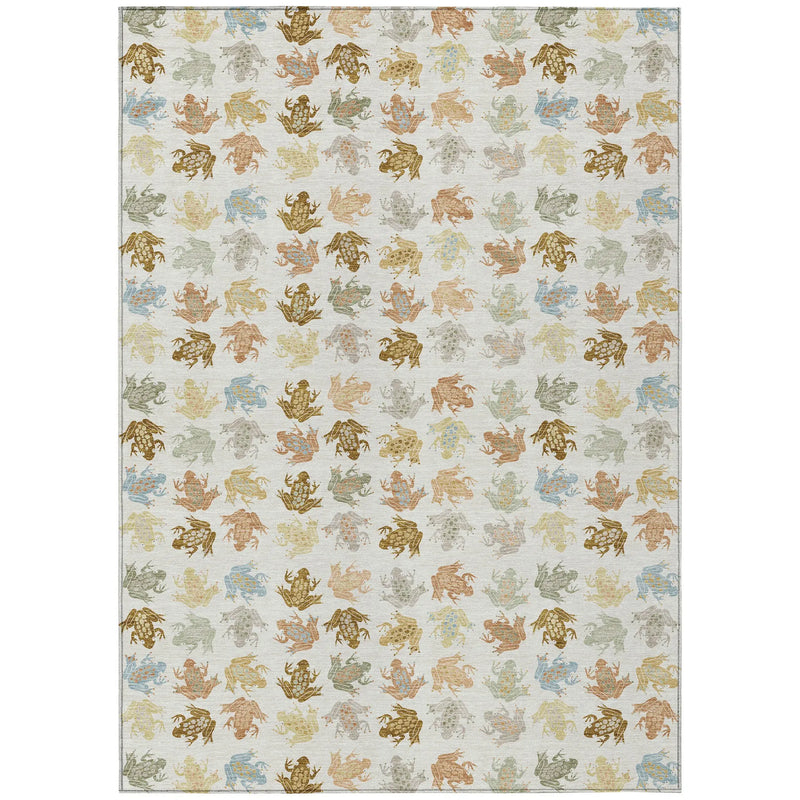 3' X 5' Ivory And Linen Geometric Washable Indoor Outdoor Area Rug Homeroots Outdoor