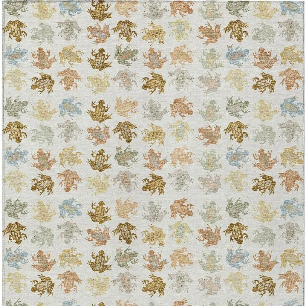 3' X 5' Ivory And Linen Geometric Washable Indoor Outdoor Area Rug Homeroots Outdoor