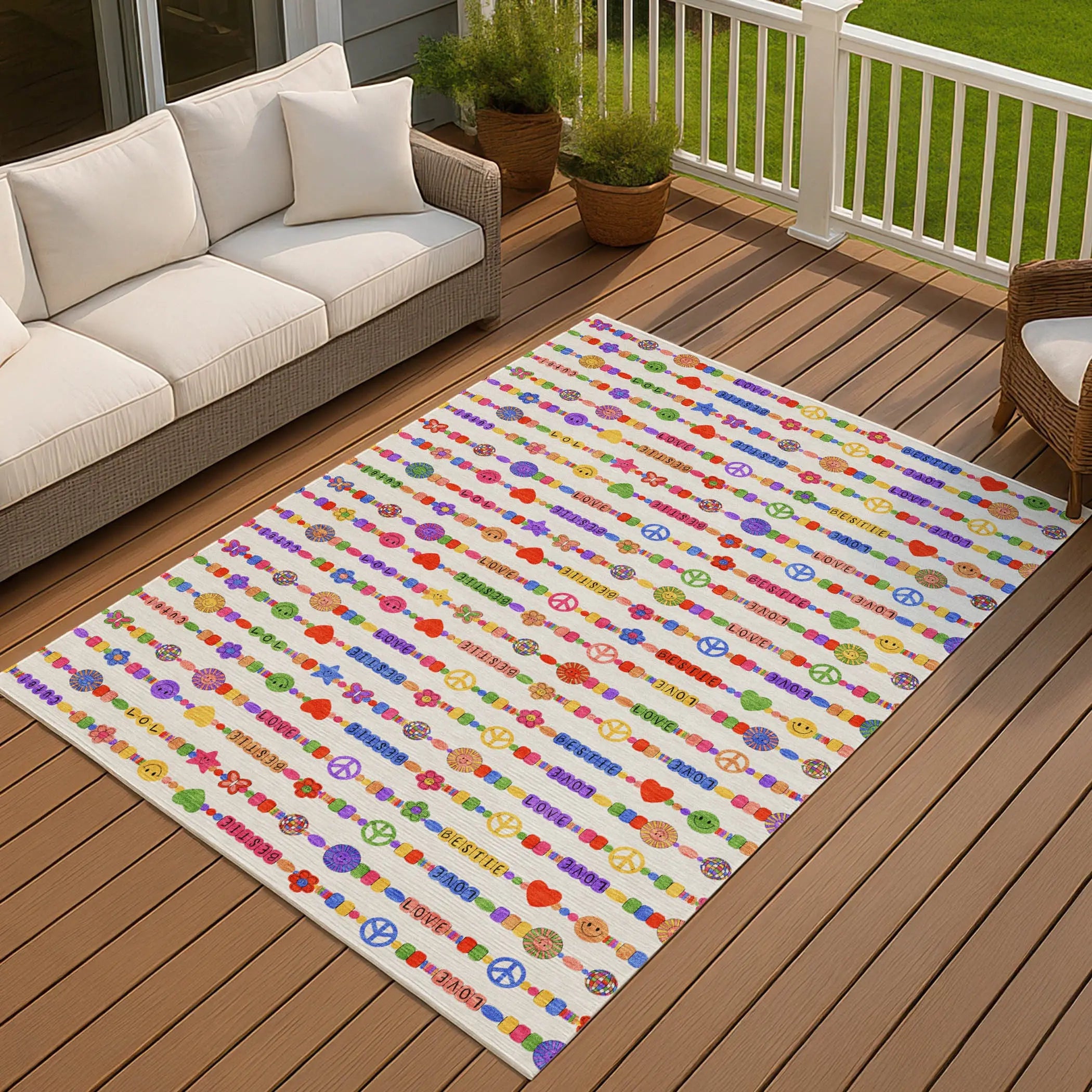 3' X 5' Ivory And Olive Green Geometric Washable Indoor Outdoor Area Rug Homeroots Outdoor