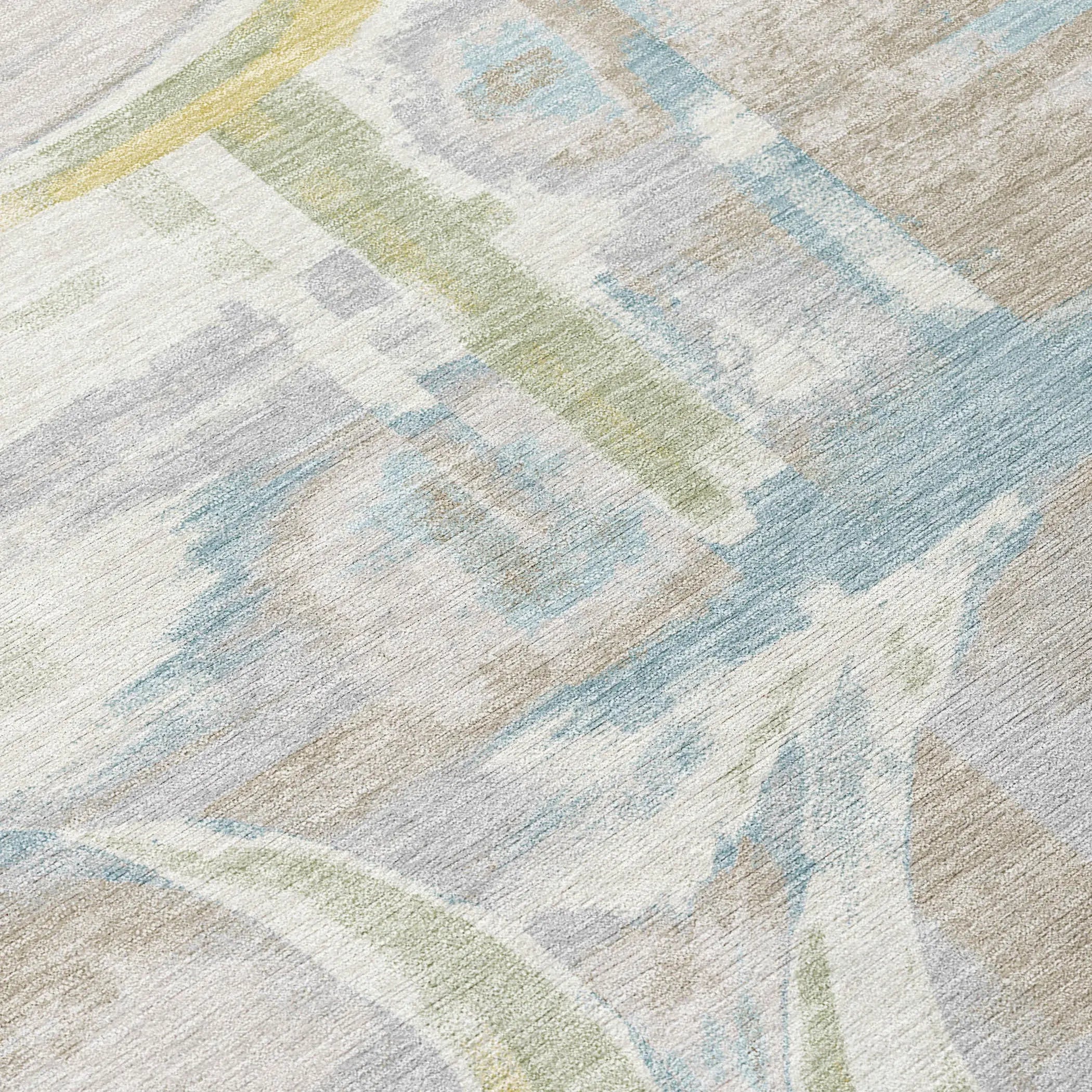 3' X 5' Ivory And Pearl Abstract Washable Indoor Outdoor Area Rug Homeroots Outdoor