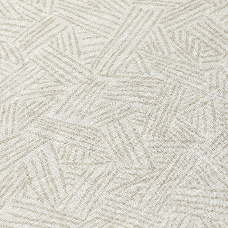 3' X 5' Ivory And Silver Geometric Washable Indoor Outdoor Area Rug Homeroots Outdoor