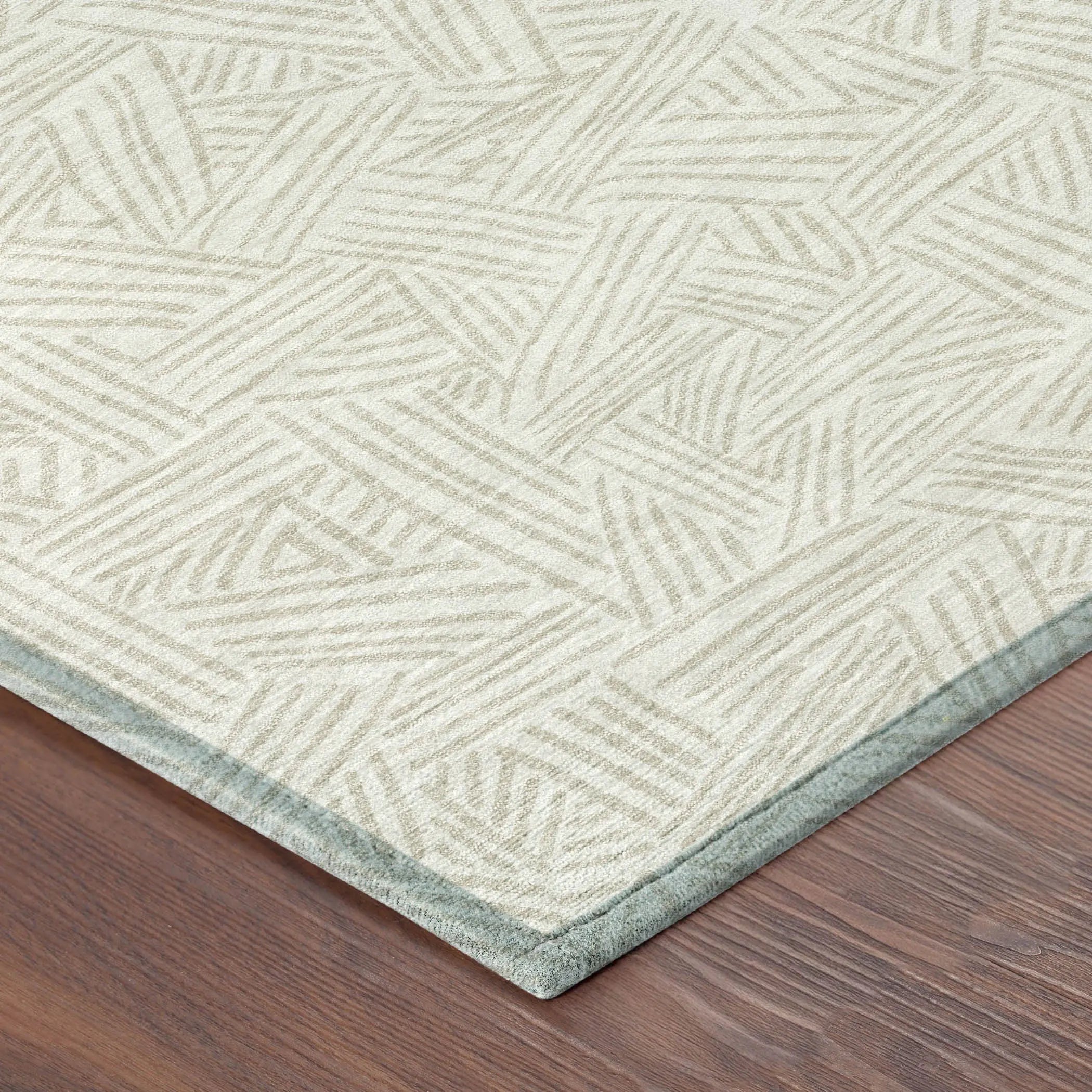 3' X 5' Ivory And Silver Geometric Washable Indoor Outdoor Area Rug Homeroots Outdoor