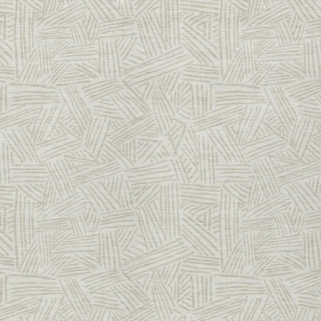3' X 5' Ivory And Silver Geometric Washable Indoor Outdoor Area Rug Homeroots Outdoor