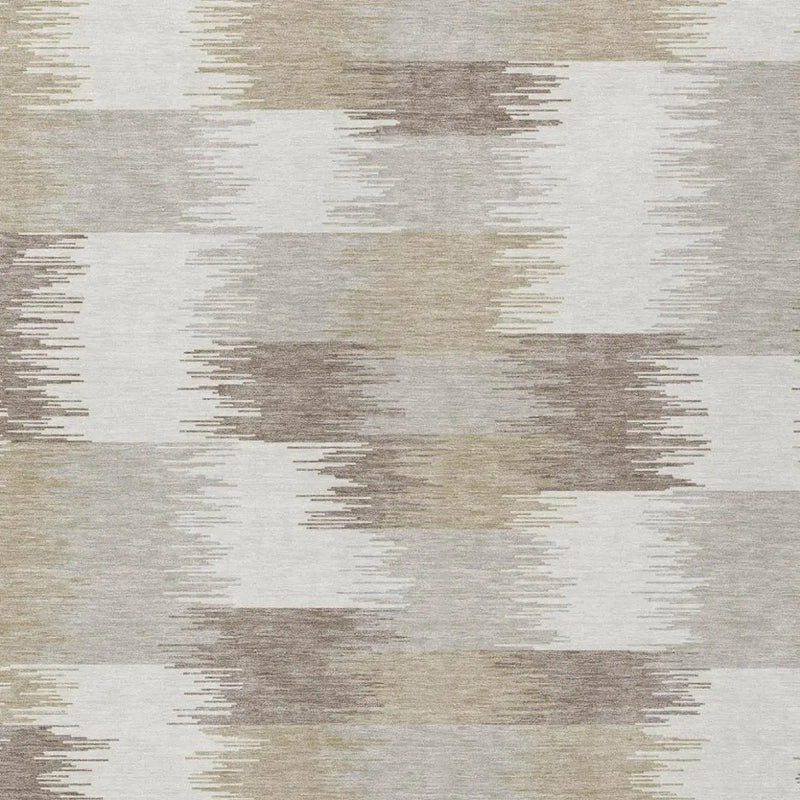 3' X 5' Ivory And Silver Geometric Washable Indoor Outdoor Area Rug Homeroots Outdoor