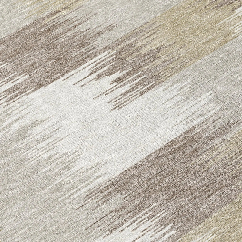 3' X 5' Ivory And Silver Geometric Washable Indoor Outdoor Area Rug Homeroots Outdoor