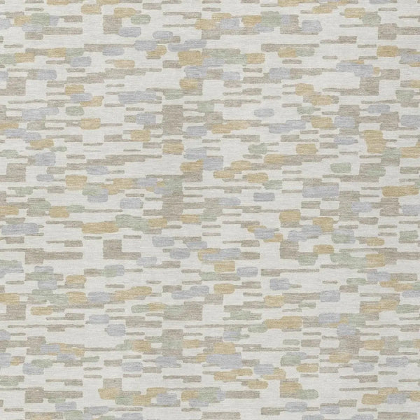 3' X 5' Ivory And Silver Geometric Washable Indoor Outdoor Area Rug Homeroots Outdoor
