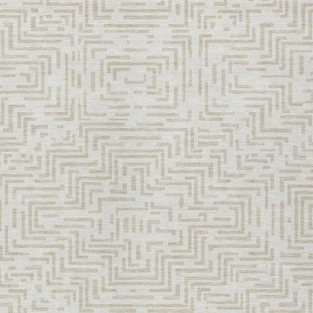 3' X 5' Ivory And Sky Blue Geometric Washable Indoor Outdoor Area Rug Homeroots Outdoor