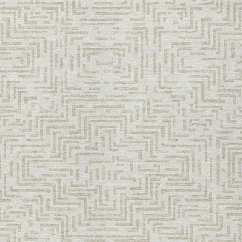 3' X 5' Ivory And Sky Blue Geometric Washable Indoor Outdoor Area Rug Homeroots Outdoor